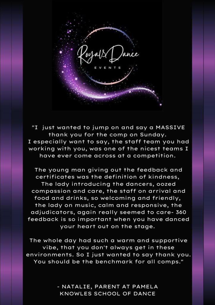 royals dance events preston lancs testimonial festival competition